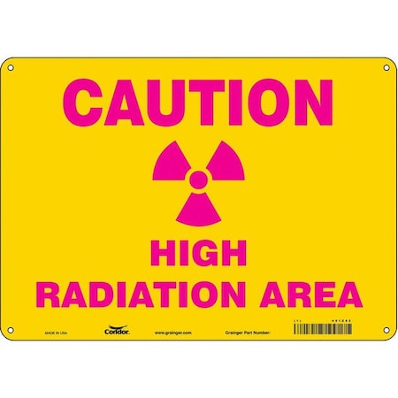 Condor Safety Sign, 10 in Height, 14 in Width, Polyethylene, Horizontal Rectangle, English, 451Z52 451Z52