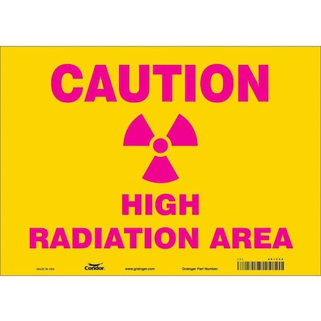 Condor Safety Sign, 10 in Height, 14 in Width, Vinyl, Horizontal Rectangle, English, 451Z54 451Z54