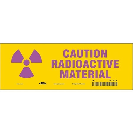 Condor Safety Sign, 3 1/2 in H, 10 in W, Vinyl, Vertical Rectangle, 451Z56, PK10 451Z56