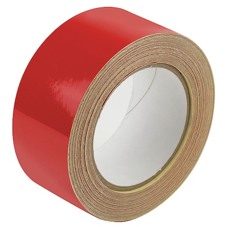 Zoro Select Floor Marking Tape Polyester 2 in W x 8 mil Thick KPT62RD-10