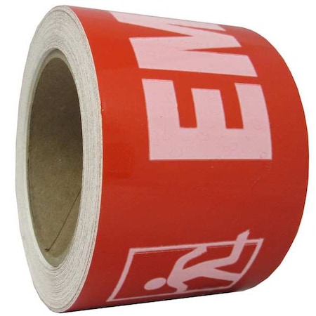 Zoro Select Safety Warning Tape, Solid, Red/White, 3" W, 3YTD5 3YTD5