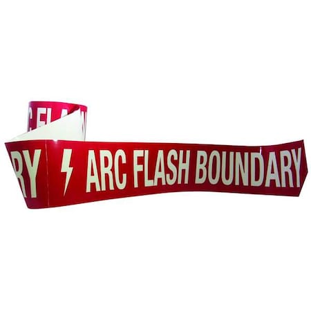 Zoro Select Safety Warning Tape, Solid, Red/White, 3" W, 3YTD8 3YTD8