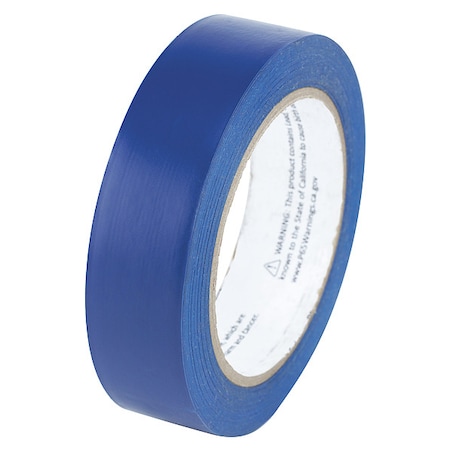 Zoro Select Aisle Marking Tape Vinyl Plastic Dark Blue, 1" W x 36 yd. L, 5 mil Thick VM100DB