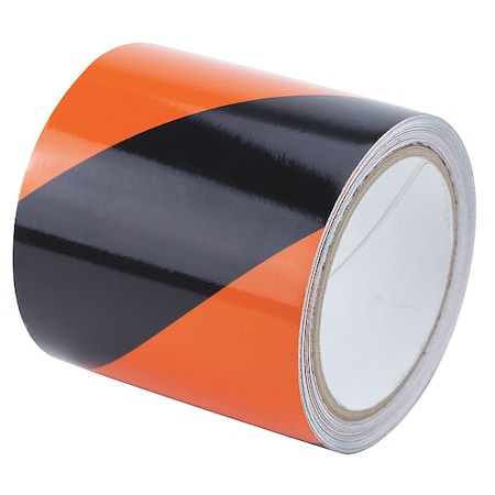 Zoro Select Floor Marking Tape vinyl 4 in W x 5.5 mil Thick RS4BO