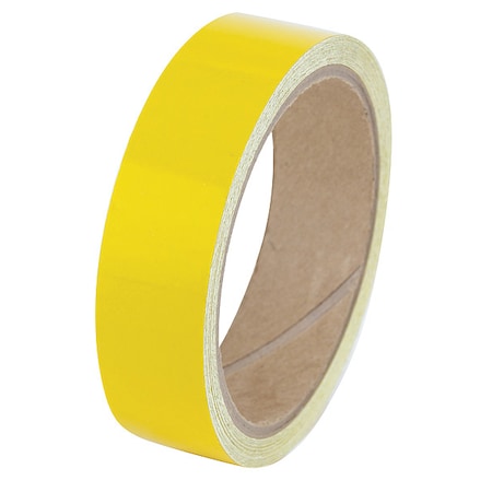 Zoro Select Floor Marking Tape vinyl 1 in W x 5.5 mil Thick ZRF1X5YL