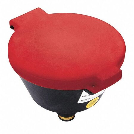 Pig Drum Funnel, Red, 11" H, 9", Polyethylene DRM680-RD