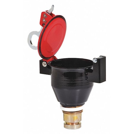 Pig Drum Funnel, Red, 11" H, 8-1/4" dia., Steel DRM1050-rd