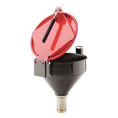 Pig Drum Funnel, Red, 15" H, 11-1/4" dia., Steel DRM1128-RD-NPT