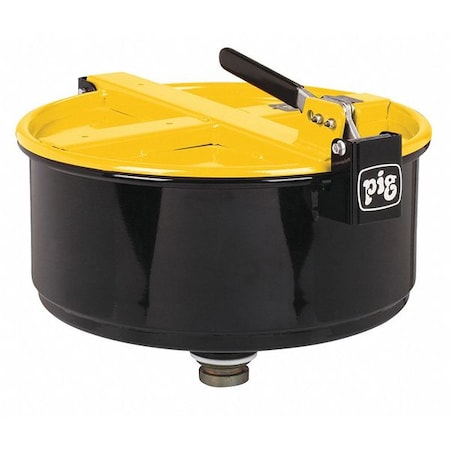 Pig Drum Funnel, Yellow, 14-1/2" dia., Steel DRM1210-YW
