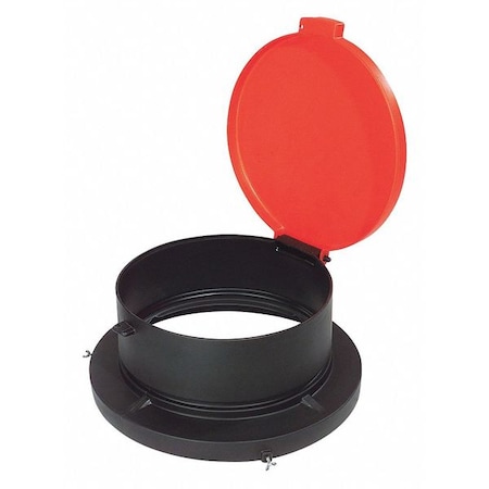 Drum Lid,24-1/2" Outside Dia,Red