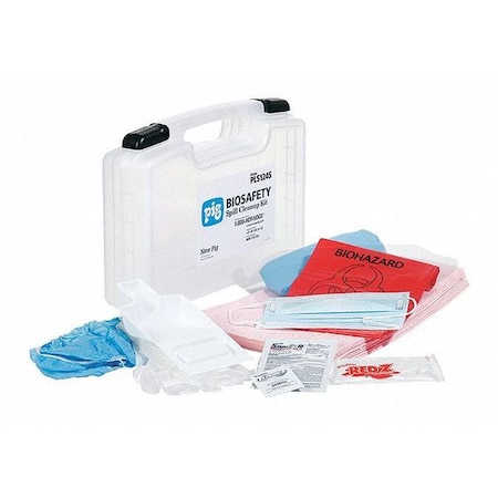 Pig Spill Kit, 51 oz Volume Absorbed per Kit, Not Applicable Capacity, Carrying Case, Clear, 26 pls1245