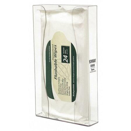 Bowman Dispensers Wipe Dispenser, 1 Compartments, Clear CL021-0111