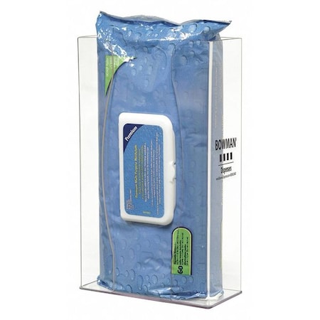 Bowman Dispensers Wipe Dispenser, 1 Compartments, Clear CL022-0111