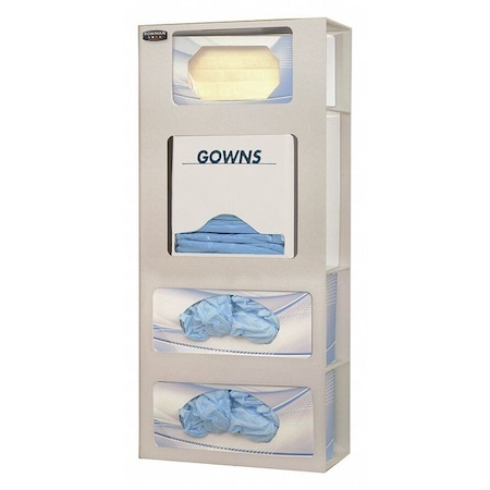 Bowman Dispensers Face Mask Dispenser, 4 Compartments, Beige FM002-0212