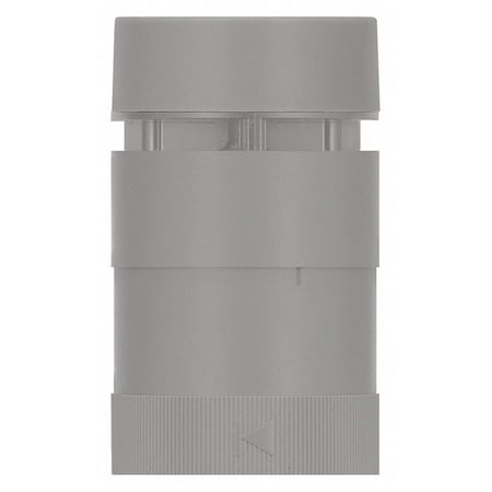 Werma Tower Light Sounder Tier, 24V, Gray, 1 9/16 in Dia., 2 11/16 in Height, KombiSIGN 40 Series 63571075