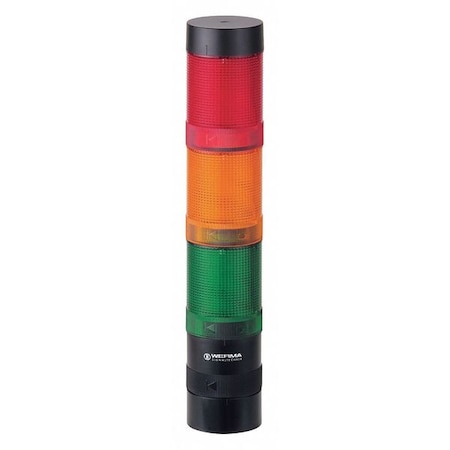 Werma Tower Light Assembly, 24V AC/DC, Green, Red, Yellow, 40 mm Dia., 215 mm Height, LED 63930001