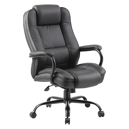 Zoro Select Executive Chair, Heavy Duty, Leather Seat 452R31