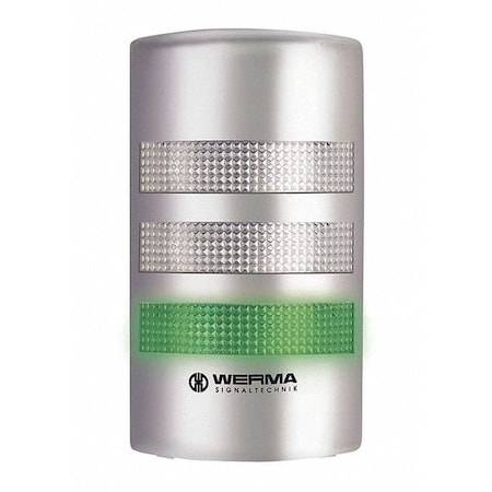 Werma Tower Light Assembly, 24V AC/DC, Green, Red, Yellow, 195 mm Height, LED, FlatSIGN Series 69140055
