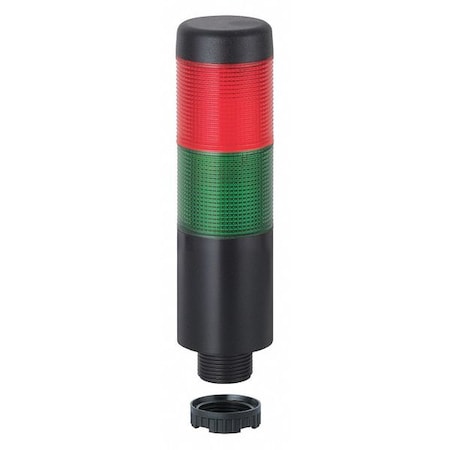 Werma Tower Light Assembly, 24V AC/DC, Green, Red, 38 mm Dia., 141 mm Height, LED, KOMPAKT 37 Series 69812075