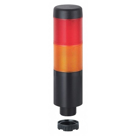 Werma Tower Light Assembly, 24V AC/DC, Red, Yellow, 38 mm Dia., 141 mm Height, LED, KOMPAKT 37 Series 69913075