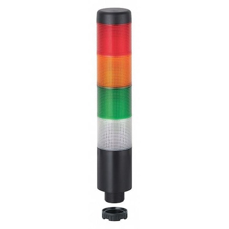 Werma Tower Light Assembly, 24V AC/DC, Clear, Green, Red, Yellow, 38 mm Dia., 209 mm Height, LED 69924075