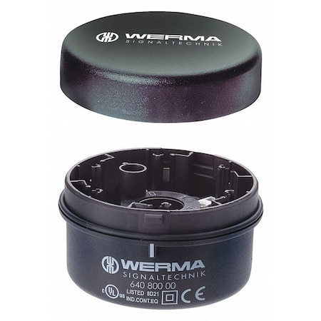 Werma Terminal Element, 12 to 230V, Black, 2 3/4 in Dia., 1 7/16 in Height, KombiSIGN 71 Series 64081000