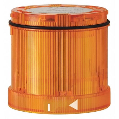 Werma Tower Light Module, 24V AC, 24V DC, Yellow, 70 mm Dia., 66 mm Height, LED, KombiSIGN 71 Series 64430075