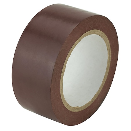 Zoro Select Aisle Marking Tape Vinyl Plastic Brown, 2" W x 36 yd. L, 5 mil Thick VM102BR