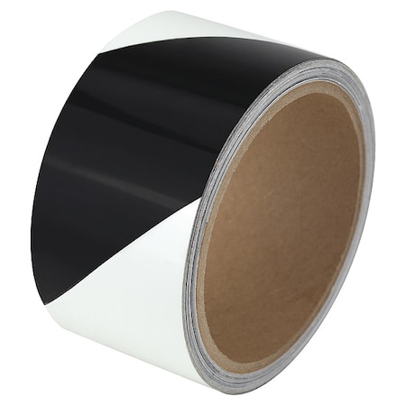 Zoro Select Marking Tape Polyester Black/Ivory Green, 2" W x 15 ft. L, 11 mil Thick 15C740