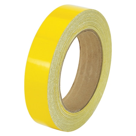 Zoro Select Floor Marking Tape vinyl 1 in W x 5.5 mil Thick ZRF1X50'YL