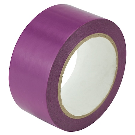 Zoro Select Aisle Marking Tape Vinyl Plastic Purple, 2" W x 36 yd. L, 5 mil Thick VM102PU