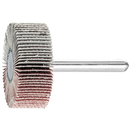 Pferd 1-1/2" x 1/2" Mounted Flap Wheel - 1/4" Shank - Aluminum Oxide - 120 Grit 45247