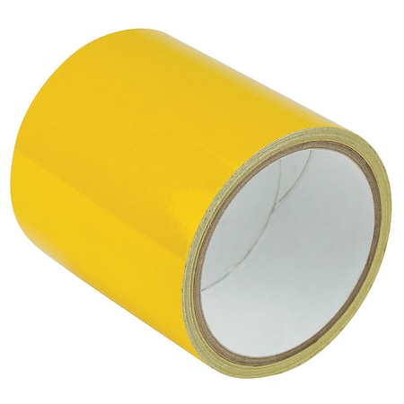 Zoro Select Floor Marking Tape vinyl 4 in W x 5.5 mil Thick ZRF4X5YL