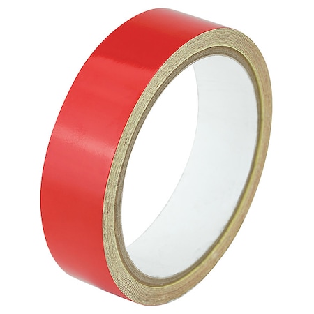 Zoro Select Floor Marking Tape vinyl 1 in W x 5.5 mil Thick ZRF1X5RD