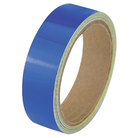 Zoro Select Floor Marking Tape vinyl 1 in W x 5.5 mil Thick ZRF1X5BL