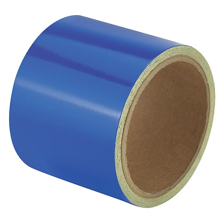 Zoro Select Reflective Marking Tape Vinyl Blue, 3" W x 15 ft. L, 5.5 mil Thick 15C109
