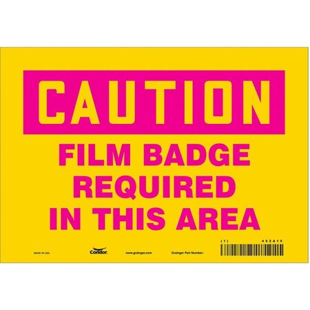 Condor Safety Sign, 7 in Height, 10 in Width, Vinyl, Vertical Rectangle, English, 452A15 452A15