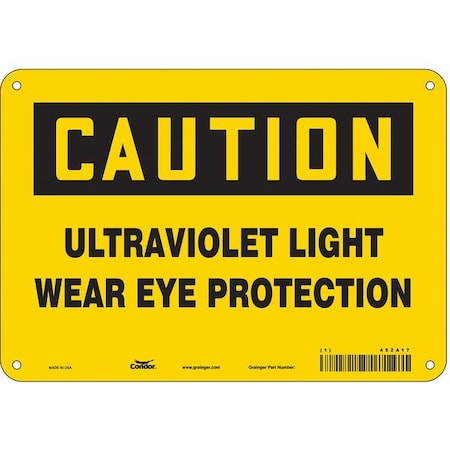 Condor Radiation Safety Sign, Aluminum, 7" H 452A17