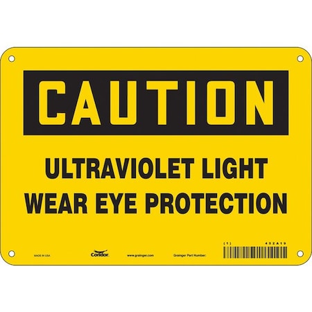 Condor Radiation Safety Sign, 7 in Height, 10 in Width, Polyethylene, Vertical Rectangle, English 452A19