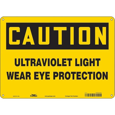 Condor Safety Sign, 10 in x 14 in, Polyethylene 452A20
