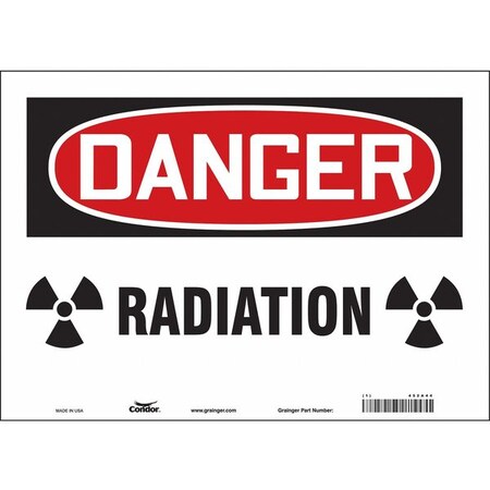 Condor Safety Sign, 10 in Height, 14 in Width, Vinyl, Horizontal Rectangle, English, 452A44 452A44