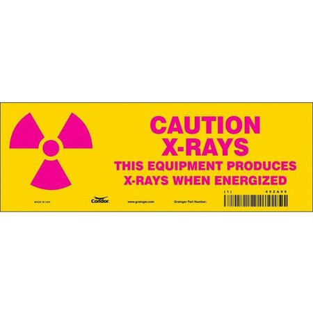 Condor Safety Sign, 3 1/2 in H, 10 in W, Vinyl, Vertical Rectangle, 452A59, PK10 452A59