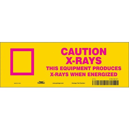Condor Safety Sign, 3 1/2 in H, 10 in W, Vinyl, Vertical Rectangle ...