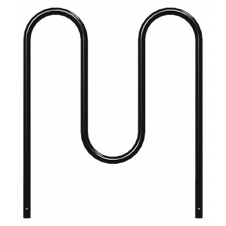 Madrax Bike Rack, Black, 36" H, 39" L, Steel QS-WP36-5-IG-B