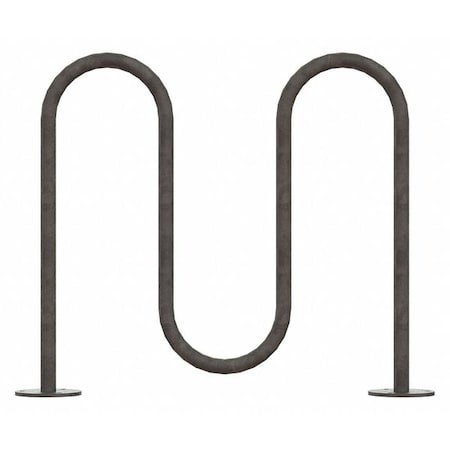 Madrax Bike Rack, Silver, 36" H, 39" L, Steel QS-WP36-5-SF-G