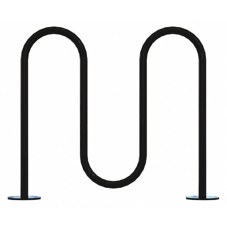 Madrax Bike Rack, Black, 36" H, 39" L, Steel QS-WP36-5-SF-B