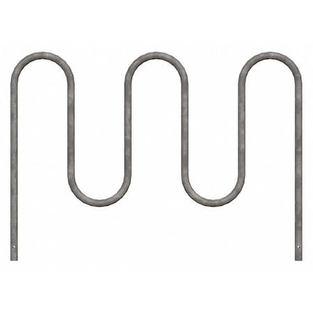 Madrax Bike Rack, Silver, 36" H, 64" L, Steel QS-WP36-7-IG-G