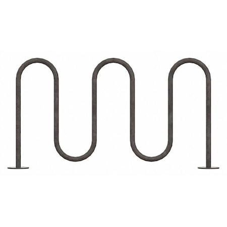 Madrax Bike Rack, Silver, 36" H, 64" L, Steel QS-WP36-7-SF-G