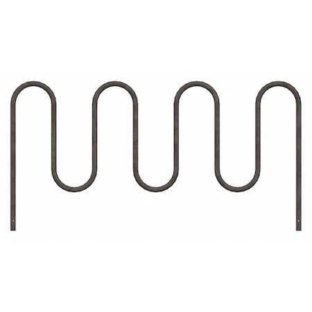 Madrax Bike Rack, Silver, 36" H, 89" L, Steel QS-WP36-9-IG-G