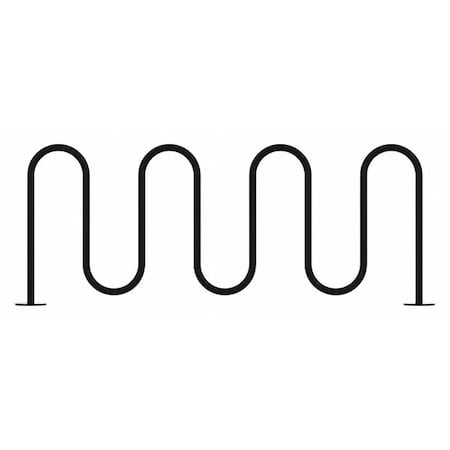 Madrax Bike Rack, Black, 36" H, 89" L, Steel QS-WP36-9-SF-B